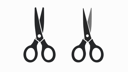 Scissor icon vector flat design black scissor symbol - obrazy, fototapety, plakaty