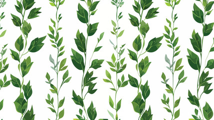Seamless vertical pattern of leaves. flat vector isolated