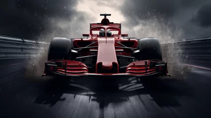  A sports racing car on a dark track. Sport and racing concept. © Valerii Apetroaiei