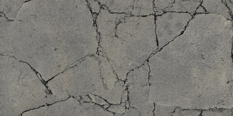 heavy cracked concrete sidewalk