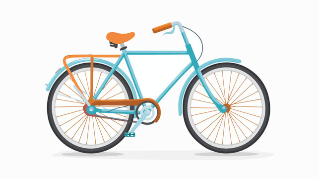 Top view of generic bicycle or bike in flat style vector