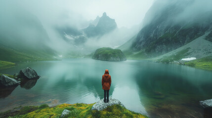 Misty landscape.