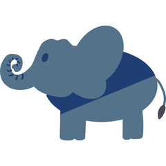 EPS file 3000*3000 300 dpi.  An elephant with its large ears, trunk, and tusks, symbolizing strength, wisdom, and majesty.