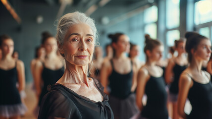 Senior ballet dancer during the classes - 774839087
