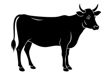 Cow Silhouette Vector logo Art, Icons, and Graphics vector illustration