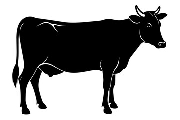Cow Silhouette Vector logo Art, Icons, and Graphics vector illustration