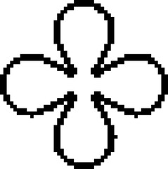 Obraz premium pixel flower element