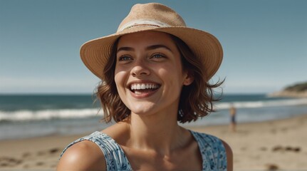 beautiful mixed race latina woman smiling. charming smile, happy young man of generation Z. Happy positive beautiful woman about 20 years old. - obrazy, fototapety, plakaty