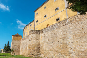 Defensive wall in old town of Faro. Algarve, Portugal