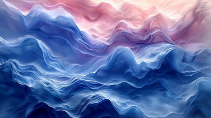 Beautiful abstract 3D background with smooth wavy lines. 3d illustration