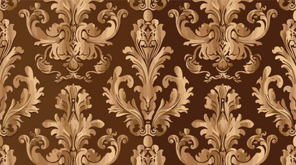 Abstract brown background baroque vector flat vector isolated