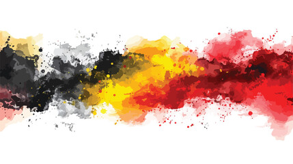 Abstract painted watercolor splashes flag of Germany B