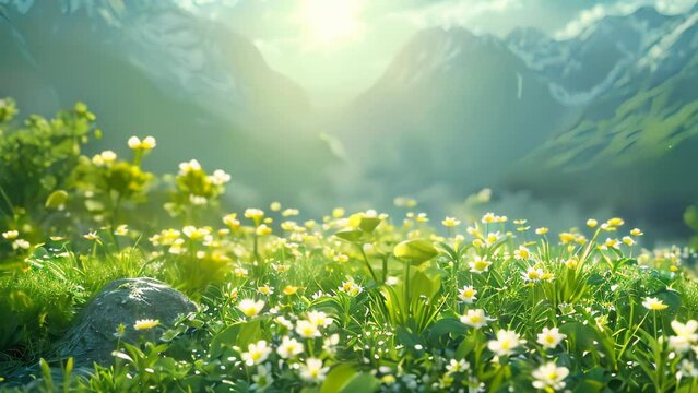 beautiful green plants in nature