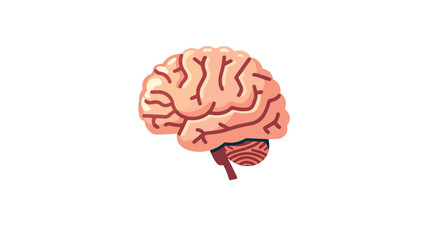 Brain icon for graphic design projects flat vector 