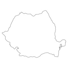 Romania map outline.