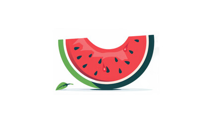 Watermelon Fruit vector on transparent background. - obrazy, fototapety, plakaty
