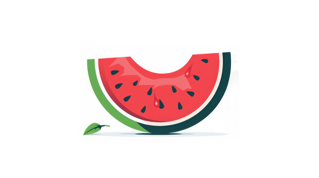 Watermelon Fruit vector on transparent background.