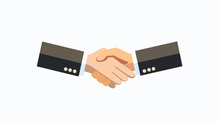 Business style handshake icon illustration flat vector