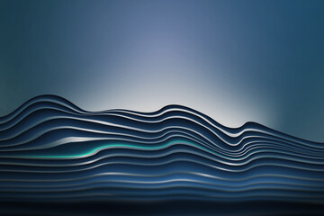 blue background Abstract line graphics of smooth surfaces with lines and light. Designing a modern background with lines for posters, banners for business, science and technology, billboards