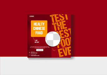 Fast food restaurant business marketing social media post or web banner template design with abstract background, logo and icon. Fresh pizza, burger & pasta online sale promotion flyer or poster.