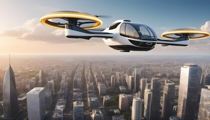 Futuristic-Photorealistic-Flying-Taxi-Soaring-Abo-