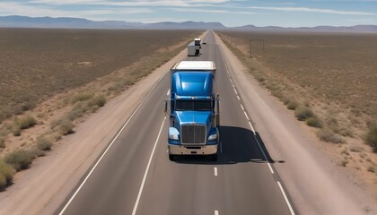 Huge-Semi-Truck-Crossing-The-Southwest-United-Stat-