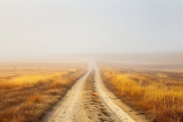 Fototapeta na wymiar Road to the sun. Beautiful yellow field countryside landscape