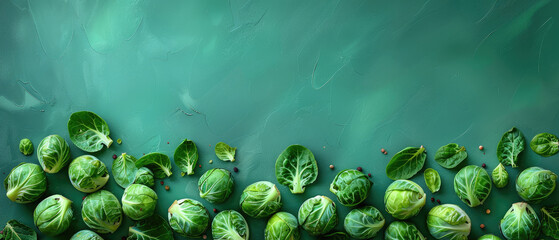 Brussels sprouts with copy space 
