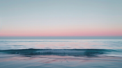 Fototapeta premium A blurred view of a body of water, displaying ripples and reflections under a cloudy sky