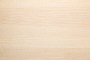 Light ash veneer wooden surface background. Closeup. Empty place for text. Top down view.