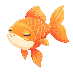A cartoon fish is sleeping with its mouth open