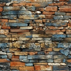 Fototapeta premium Seamless vintage bricks texture background