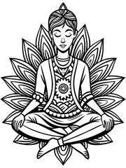 illustration of yoga