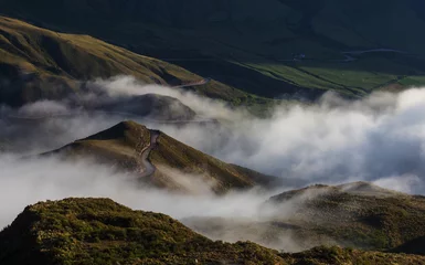 Foto op Canvas Fog in the mountains © Galyna Andrushko