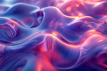 3D Colorful Abstract Wavy Background