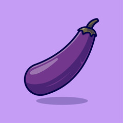 Eggplant Vector Sticker. Vegetables Illustration Theme.