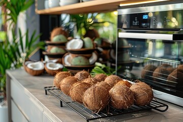 Fresh coconut professional advertising food photography