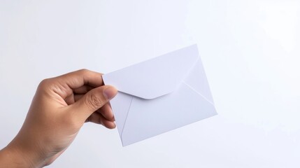 Hands with a voting envelope ballot in vote season.