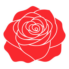 Red rose flower  SVG file transparent background