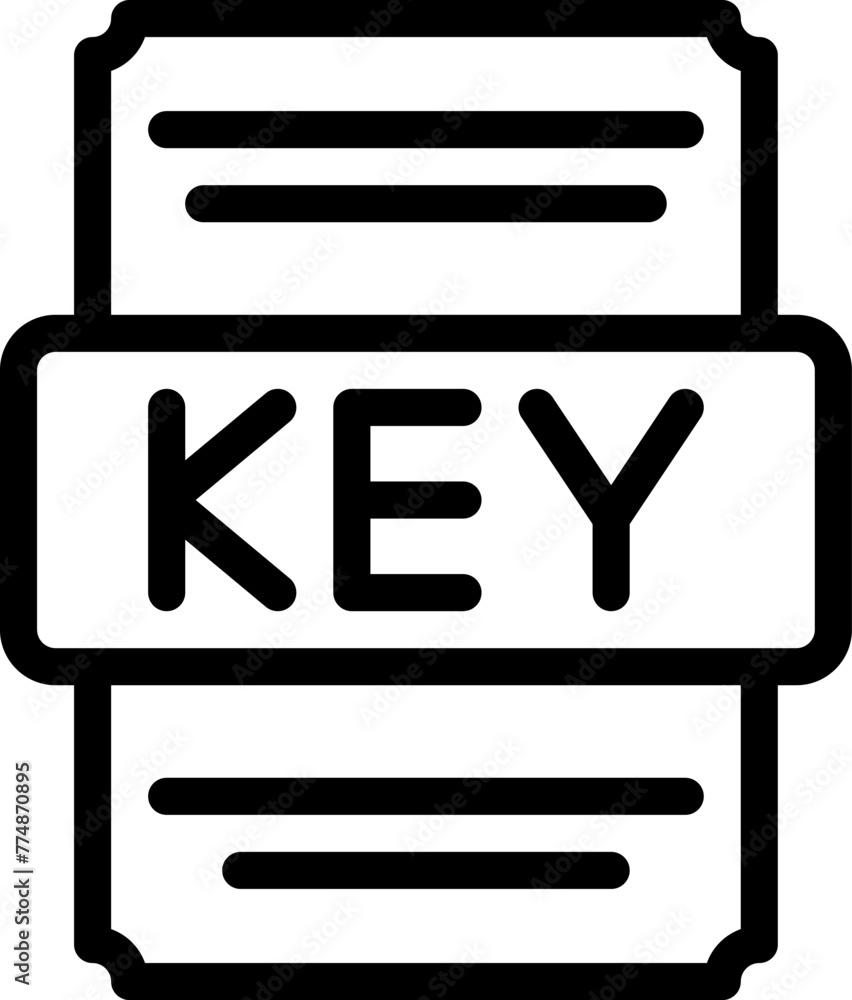 Poster keynote icons file type. spreadsheet files document icon with outline design. vector illustration