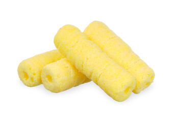 Hole corn snack isolated on white background