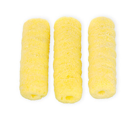 Hole corn snack isolated on white background