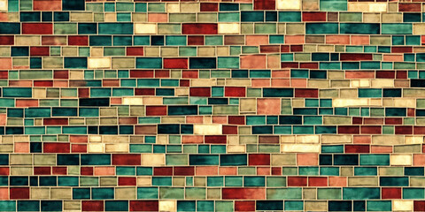 An illustration of a vintage mosaic background - 774871091