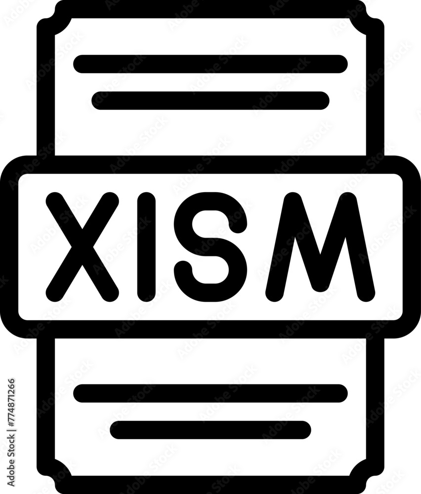 Aufkleber xlsm icons file type. spreadsheet files document icon with outline design. vector illustration