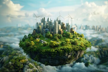 ESG era dawns, renewable energy crowning Earth - obrazy, fototapety, plakaty