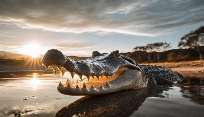 captive alligators details of teeth and jaws powerful animals