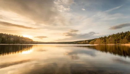 Foto op Canvas summer nature lake water sunset landscape © Claudio
