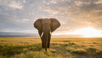 Fototapeta na wymiar elephant in amboseli national park wyoming
