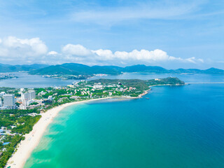 Summer seaside scenery of Dadonghai, Sanya, Hainan, China