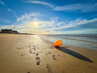 mooring buoy on the sand